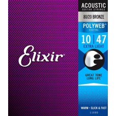 ELIXIR 11000 Polyweb струны для акустической гитары 10-47