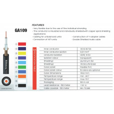 GA109-10 Кабель инструментальный, 100м, черный, бесшумный, Soundking