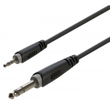 ROXTONE RACC280/0,9 Аудиокабель, 4mm (2x0.14mm2), 3,5mm stereo Jack -6,3mm stereo Jack, 0,9м