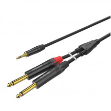 ROXTONE PACC280/3 Описание: Премиальный аудио кабель, 5,5mm (2x0.22mm2), 3,5mm stereo Jack (MJ3BG) -