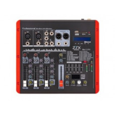 ZTX audio Mix 2.1.Fx микшерный пульт 2mono, 1stereo каналы с MP3/SD/DSP/BT