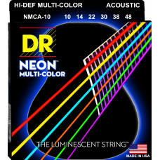 DR NMCA-10 Neon  Комплект струн для акустической гитары, 10-48