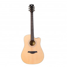 ROCKDALE Aurora D3 C NAT Satin акустическая гитара. Форма корпуса дредноут с вырезом. Цвет натуральн