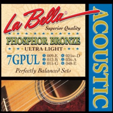 LA BELLA  7GPUL Комплект струн для акустической гитары (09-48)