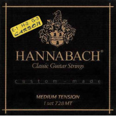 728MTC CARBON Custom Made Комплект струн для классической гитары, карбон/посеребренные, Hannabach