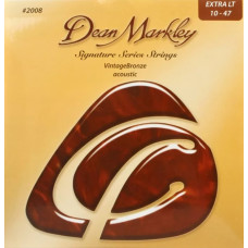 DM2008 Vintage Bronze Комплект струн для акустической гитары, бронза 85/15, 10-47, Dean Markley